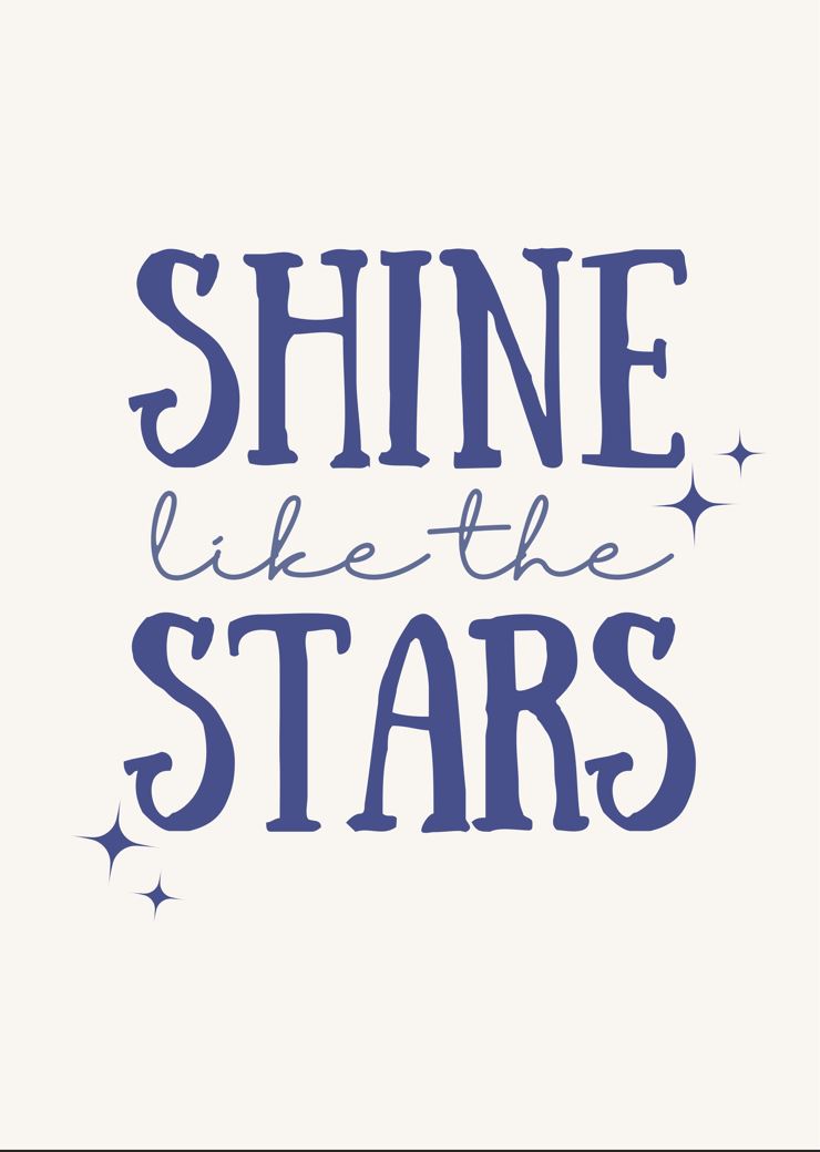 Shine Like the Stars - Inspirational Wall Art
