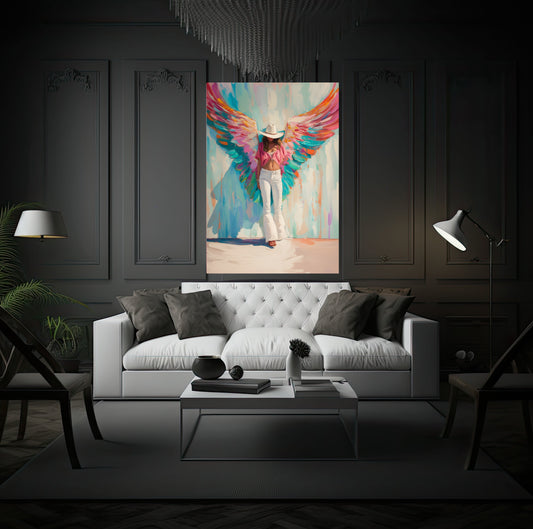 Boho Girl With Wings