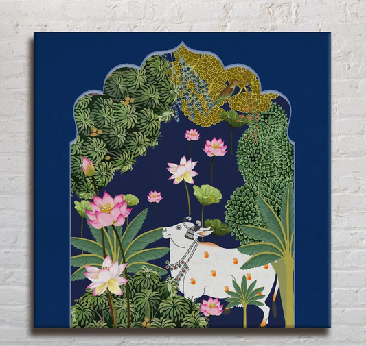 Indian Pichwai -Blue