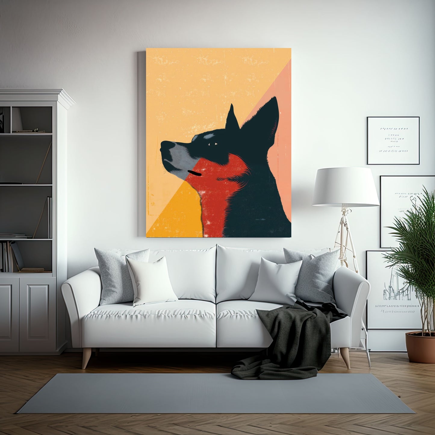 Minimalist Boho Dog Canvas