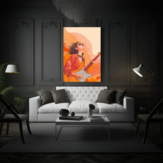 Boho Woman with Guitar