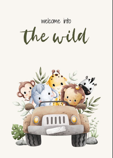 Welcome to the Wild - Safari Animal Adventure Wall Art