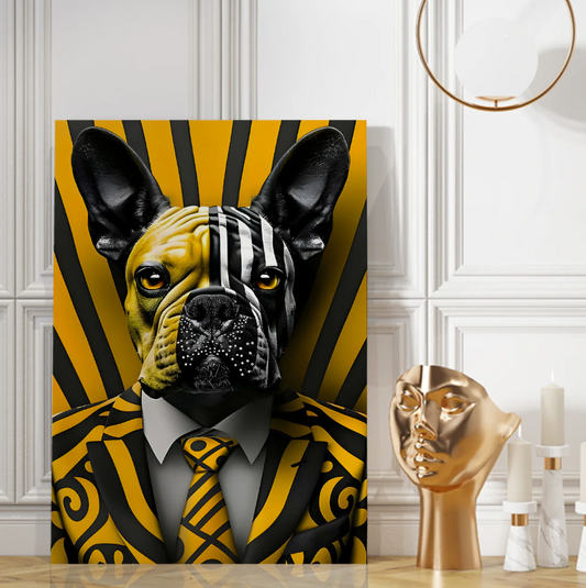 "Boss Bulldog" Modern Pop Art Canvas Print