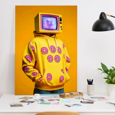 "Donut Signal" Retro Pop Canvas Art