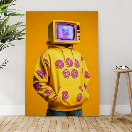 "Donut Signal" Retro Pop Canvas Art