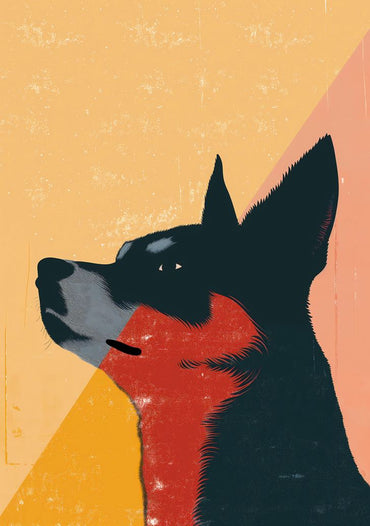 Minimalist Boho Dog Canvas