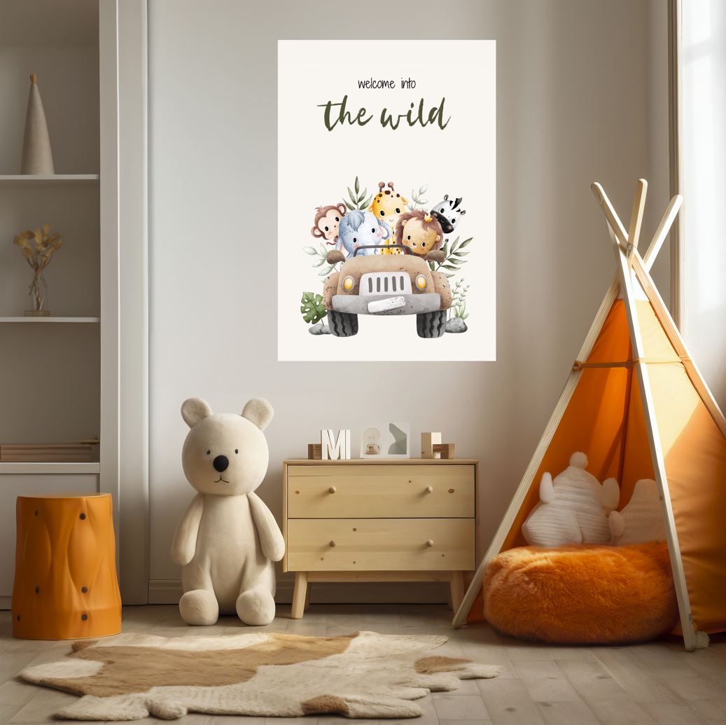 Welcome to the Wild - Safari Animal Adventure Wall Art