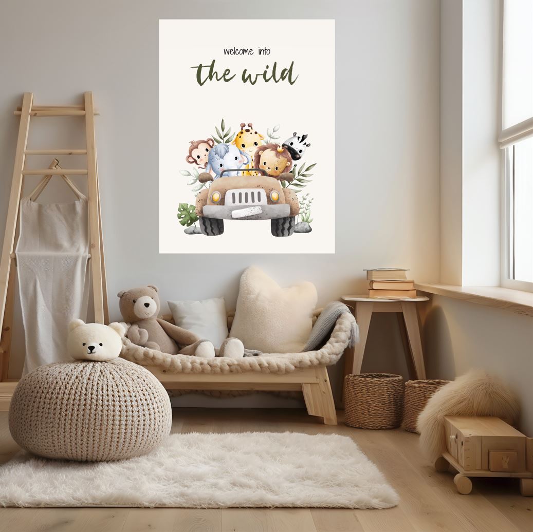 Welcome to the Wild - Safari Animal Adventure Wall Art