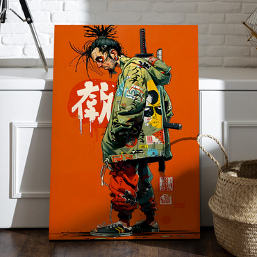 "Neo Ronin" Street Samurai Wall Canvas