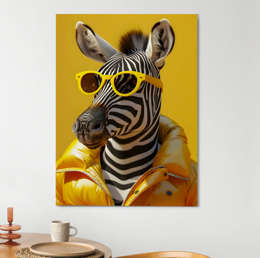 Zebra Swag Canvas – Bold Pop Art Animal Portrait