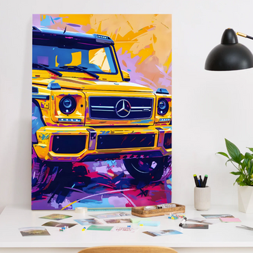 Urban G-Wagon Canvas – Bold Pop Art Mercedes-Benz Wall Art