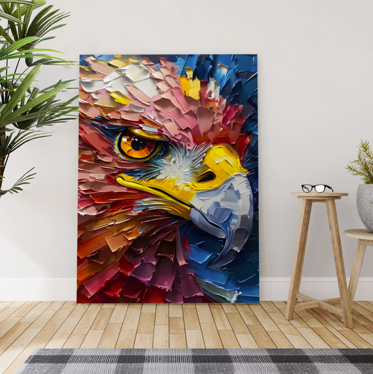 Majestic Eagle Canvas – Powerful Abstract Wildlife Portrait