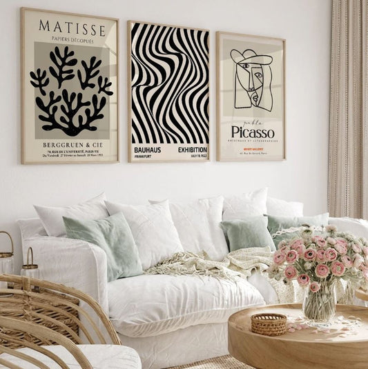 Gallery Wall Set of 3 European Vintage Frames Museum Art