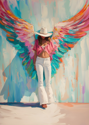 Boho Girl With Wings