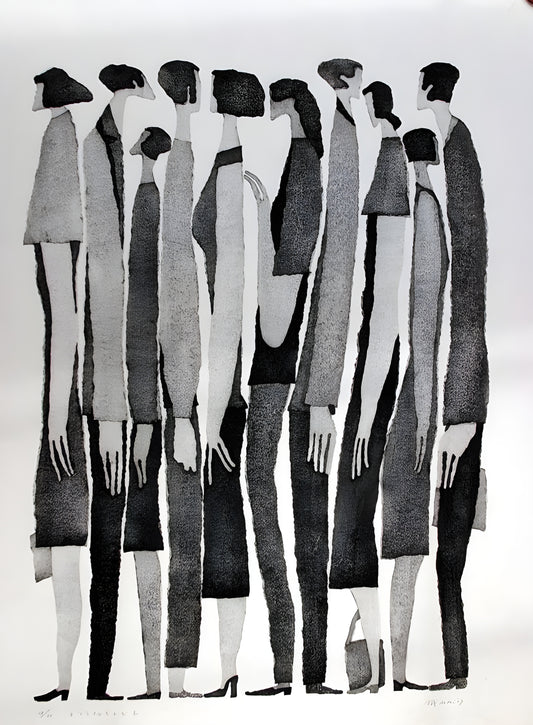 Collective Silence - Abstract Figurative