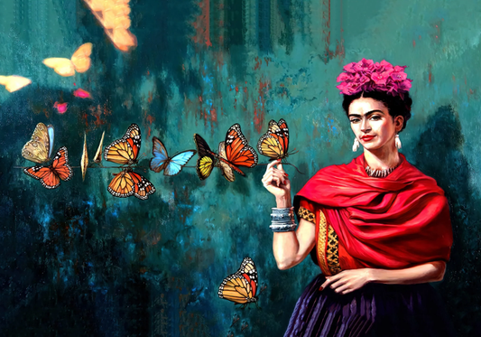 Frida With Butterflies