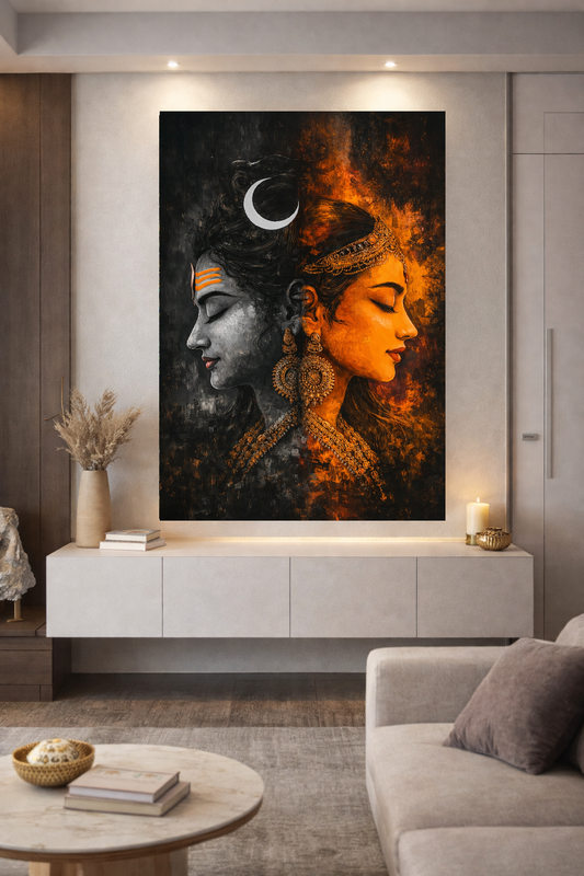 Divine Shiv Shakti – Premium Canvas Wall Art