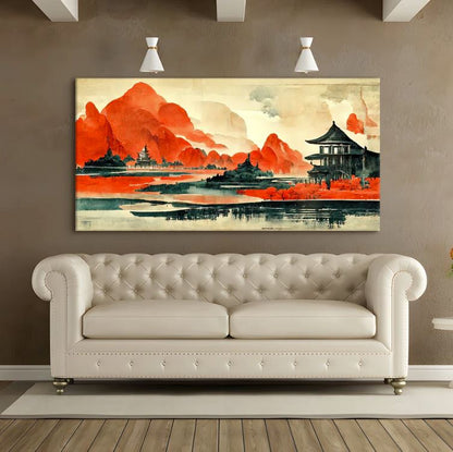 Tranquil Asian Landscape Canvas