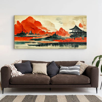 Tranquil Asian Landscape Canvas