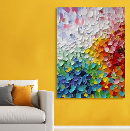 Colorful Abstract Textured Canvas