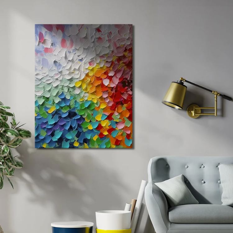 Colorful Abstract Textured Canvas