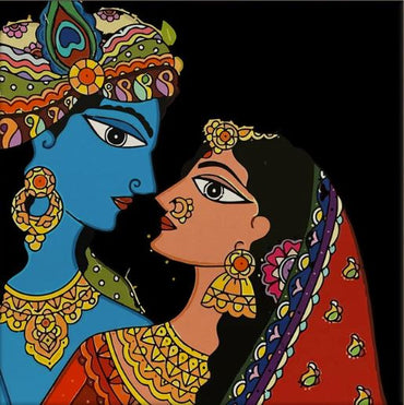 Radha Krishna Madhubani